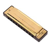 Armonica Armonica A Bocca In Metallo A 10 Fori In Do Adatta A Principianti Adulti Esecuzione Pratica(Gold)