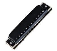 Armonica Armonica Bruce 12 Fori Telaio In Metallo Telaio In Alluminio Livello Di Prestazioni Professionale Con Bassi 4 E 6(Black,E)