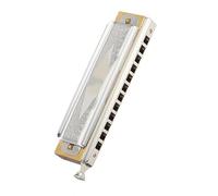 Armonica Armonica cromatica Strumento per arpa a 12 fori Chiave Pettine in legno di pero Ancia in ottone (Color : F)