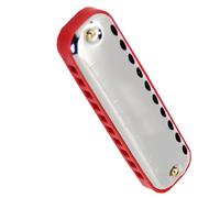 Armonica Armonica diatonica chiave C standard a 10 fori Arpa blues Pettine ABS con guscio rosso alla moda