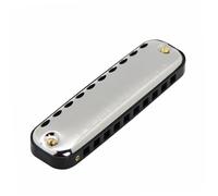 Armonica Armonica Ovale A 10 Fori Con Pettine Nero/rosso Armonica Blues Strumenti Musicali(Black)