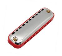 Armonica Armonica Ovale A 10 Fori Con Pettine Nero/rosso Armonica Blues Strumenti Musicali(Red)