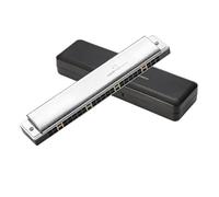 Armonica Armonica Polifonica In Do A 24 Fori Di Livello Professionale Per Principianti E Adulti Autodidatti(Silver)