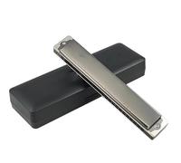 Armonica Armonica Tremolo 24 Fori 48 Toni C Key Armonica Organo A Bocca Professionale Per Principianti Strumenti Musicali(Black,BB Tone)