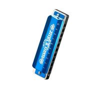 Armonica Blues 10 fori 20 note modello polifonico in Do Adatto ai principianti Corsi di strumenti musicali Hobby(Blue)