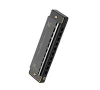 Armonica Blues 10 Fori Chiave di Do Armonica Bocca Note Ampiamente Spaziate Organo Principianti Giocattoli Educativi Musicaion Regali(Black)