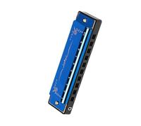 Armonica Blues 10 Fori Chiave di Do Armonica Bocca Note Ampiamente Spaziate Organo Principianti Giocattoli Educativi Musicaion Regali(Blue)