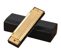 Armonica Blues 10 Fori Tasto C Principiante Autoapprendimento Ingresso Dieci Fori Blues Cinque Colori Opzionale(Gold)