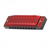 Armonica Blues a 10 fori 20 toni in Sol ABS per principianti amanti della musica strumento a fiato armonica di (Red)
