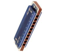 Armonica Blues a 10 fori chiave Bb blu squisito guscio adatto ai principianti Set Di Armonica