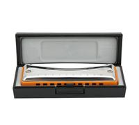 Armonica Blues Deluxe, Armonica Blues Chiave di Do, Armonica a Bocca Blues Harp Armonica a Bocca a 10 Fori con Custodia Per Principianti(Arancia)