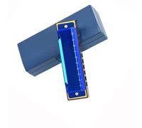 Armonica C Tone Key 10 fori Indizi Accordatura Organetto a bocca Gaita Musical Studenti armonica (Color : Blue)