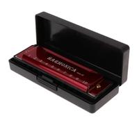 Armonica Chiave Armonica Di C 10 Fori Diatonico Armonica C Con Caso Per Principianti Con Custodia(Red)