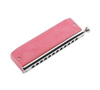 Armonica cromatica 12 fori Armonica a bocca Strumenti professionali Amanti Arpa Strumenti musicali cromatici(Pink)