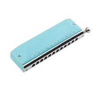 Armonica cromatica 12 fori Armonica a bocca Strumenti professionali Amanti Arpa Strumenti musicali cromatici(Blue)