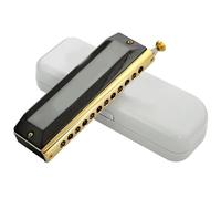 Armonica Cromatica 16 Fori 64 Toni Armonica A Bocca Arpa Strumenti Musicali Professionali Armonica Di Grado Prestazionale armonica a bocca professionale (Color : Black 12holes)