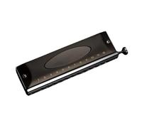 Armonica cromatica a 12 fori Armonica a scala professionale in metallo nero con chiave 48 tono C