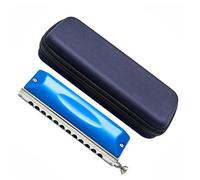 Armonica cromatica a 12 fori con chiave in Do blu, strumento musicale, arpa a bocca, regali