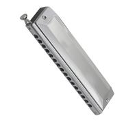 Armonica cromatica a 16 fori Argento alla moda adatta per gli amanti della musica Strumento a fiato Armonica Per Principianti