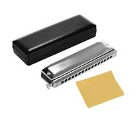 Armonica Cromatica A 16 Fori In Do Maggiore Con Custodia Per 64 Note E Panno Per La Pulizia