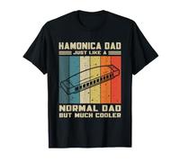 Armonica Dad Like Normal Dad But Much Cooler Funny Dads Maglietta