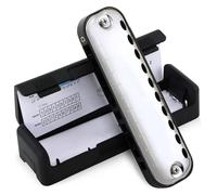 Armonica diatonica a 10 fori con bordi lisci e arrotondati tonalità di Do con custodia(Black)