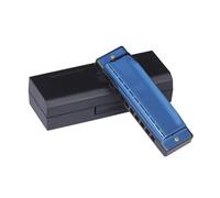 Armonica Diatonica A 10 Fori In Tonalità Di Do Strumento A Fiato A 20 Note Con Scatola Armonica(Blue)