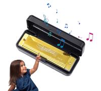Armonica giocattolo per bambini - Arpa per armonica a bocca - Blue Harmonica Giocattoli in età prescolare con 10 fori 20 toni per l'insegnamento della prima infanzia, bambini, principianti