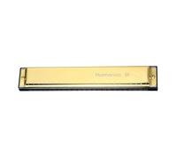 Armonica In Do Armonica A Bocca Blues Metal A 24 Fori In Do Adatta Alla Pratica Per Adulti(Golden)