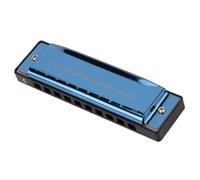 Armonica In Do Armonica A Bocca In Metallo A 10 Fori In Do Adatta A Principianti Adulti Esecuzione Pratica(Blue)