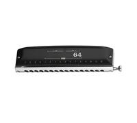 Armonica In Do Armonica Cromatica Professionale A 12 Fori E 48 Note In Do Con Chiave A Slitta E Pistone(16holes black)