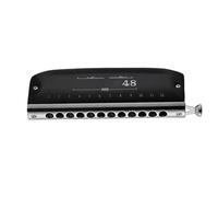 Armonica In Do Armonica Cromatica Professionale A 12 Fori E 48 Note In Do Con Chiave A Slitta E Pistone(12holes black)