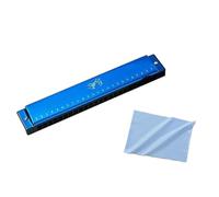 Armonica in Do Armonica Tremolo in Do A 24 Fori Ancia in Bronzo Fosforoso Copertura in Metallo(Blue)