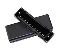 Armonica In Tonalità Di Do Maggiore A 10 Fori Scala Diatonica Con Custodia Adatta Per Suonare E Fare Pratica armonica Strumento Per Principianti(Black)