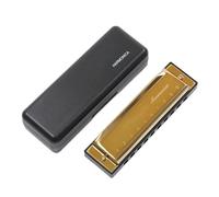 Armonica Per Adulti Armonica A Bocca A 10 Fori In Chiave Di Do Strumento Per Esercitarsi E Suonare Per Principianti Ed Adulti(Gold)