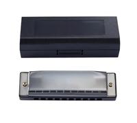 Armonica Per Adulti Armonica A Bocca A 10 Fori In Do Adatta Agli Amanti Della Musica(Black)
