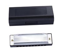 Armonica Per Adulti Armonica A Bocca A 10 Fori In Do Performance Professionale Per Amanti Della Musica(Silver)