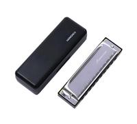 Armonica Per Adulti Armonica A Bocca Professionale A 10 Fori In Chiave Di Do Strumento Ad Ancia In Ottone Ultraleggero(Silver)