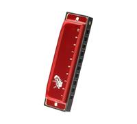 Armonica Per Adulti Armonica Blues Diatonica Per Amanti Della Musica Tonalità Di Do 10 Fori Standard H(Red)
