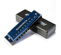 Armonica Per Adulti Armonica Blues In Do A 10 Fori Con Anima In Rame E Titanio Prestazioni Professionali(Blue)