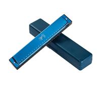 Armonica Per Adulti Armonica Polifonica A 24 Fori Con Strumenti Blues Folk Per Adulti Disponibile In Tre Colori Rosso Blu E Nero(Type2)