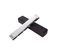 Armonica Per Adulti Armonica Portatile Professionale A 24 Fori Con Chiave In Do Suono Chiaro Perfetta Per I Principianti(Silver)