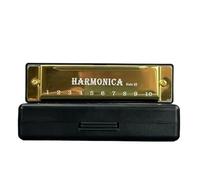 Armonica Per Adulti Armonica Tremolo A 10 Fori Accordata In Do Principianti E Adulti Si Esercitano Nell'esecuzione(Gold)