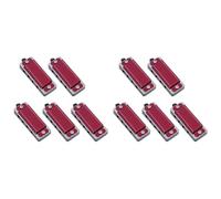 Armonica Per Adulti Collana Con Ciondolo Per Armonica Mini Da 10 Pezzi 4 Fori 8 Toni Portatile Per Principianti(10PCS Red)