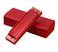 Armonica Per Principianti Armonica Blues 10 Fori Tasto C Principiante Autoapprendimento Ingresso Dieci Fori Blues Cinque Colori Opzionale(Red)