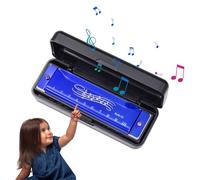 Armonica per principianti | Arpa armonica a bocca, armonica blu, giocattoli in età prescolare - Blue Harmonica Giocattoli in età prescolare con 10 fori 20 toni per l'insegnamento della prima infanzia,