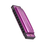 Armonica per Studenti Armonica A Chiave Diatonica In Do Con Ance In ABS Design Superficie A Specchio Armonica A 10 Fori Per Principianti (Color : 04)
