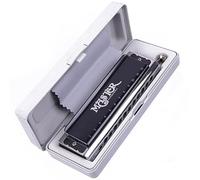 Armonica per Studenti Armonica Cromatica Nera 12 Fori 48 Toni Chiave C Con Custodia E Panno