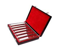 Armonica per Studenti Colore Nastro 7 Pezzi Armonica 24 Buche 7 Tune Set Tremolo Harp Con Confezione Regalo