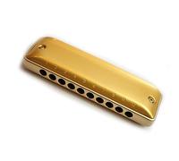 Armonica per Studenti Pettine In Alluminio Dorato Copertura In Acciaio Inossidabile 10 Fori Armonica Strumento Musicale (Color : Minor G)